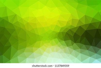 Light Green vector shining triangular layout. A completely new color illustration in a polygonal style. Pattern for a brand book's backdrop.