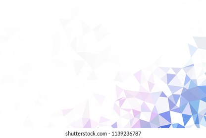 Light Green vector shining triangular backdrop. Shining polygonal illustration, which consist of triangles. Completely new template for your banner.