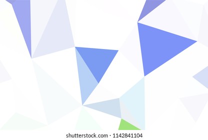 Light Green vector shining triangular layout. Creative geometric illustration in Origami style with gradient. Pattern for a brand book's backdrop.