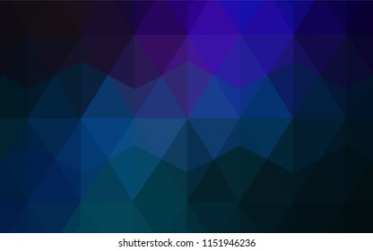Light Green vector shining triangular backdrop. Colorful abstract illustration with triangles. Polygonal design for your web site.