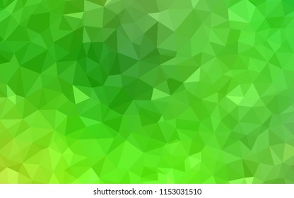 Light Green vector shining triangular layout. Polygonal abstract illustration with gradient. Textured pattern for your backgrounds.
