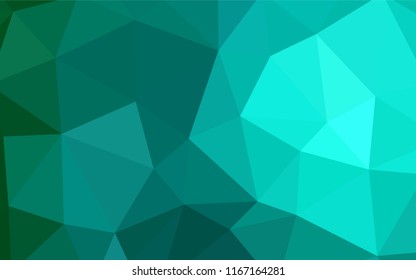 Light Green vector shining triangular layout. Colorful abstract illustration with triangles. Pattern for a brand book's backdrop.