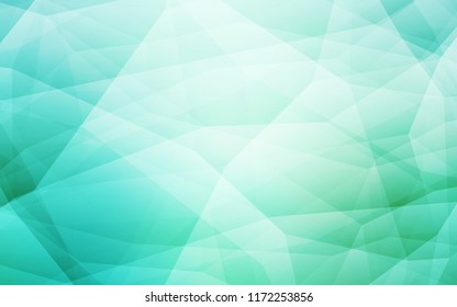 Light Green vector shining triangular layout. Colorful illustration in polygonal style with gradient. Textured pattern for your backgrounds.
