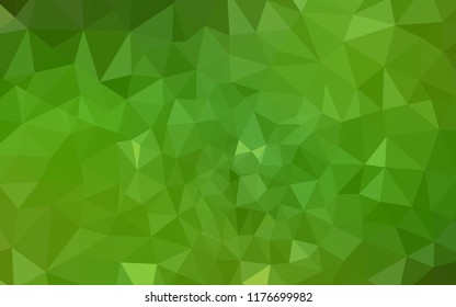 Light Green vector shining triangular backdrop. A completely new color illustration in a polygonal style. Best triangular design for your business.