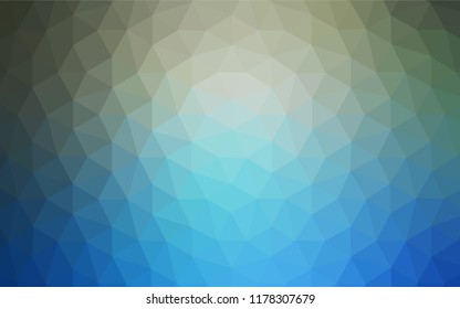 Light Green vector shining triangular backdrop. Polygonal abstract illustration with gradient. Brand new design for your business.