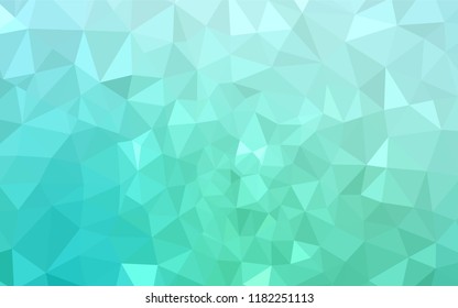 Light Green vector shining triangular layout. Polygonal abstract illustration with gradient. New template for your brand book.