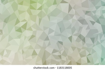 Light Green vector shining triangular cover. Shining polygonal illustration, which consist of triangles. Brand new design for your business.