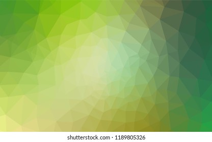 Light Green vector shining triangular layout. Creative illustration in halftone style with triangles. New template for your brand book.