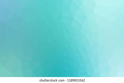 Light Green vector shining triangular backdrop. Colorful illustration in polygonal style with gradient. Triangular pattern for your design.