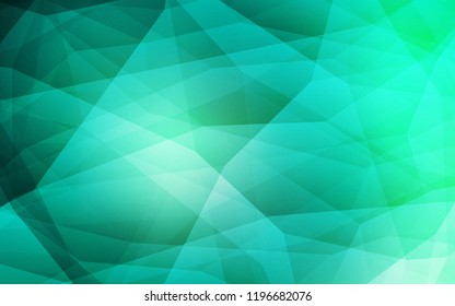 Light Green vector shining triangular layout. Triangular geometric sample with gradient.  Template for cell phone's backgrounds.