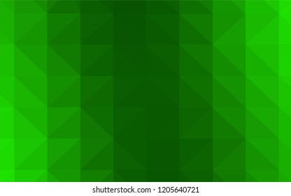 Light Green vector shining triangular cover. Colorful illustration in abstract style with triangles. Template for cell phone's backgrounds.