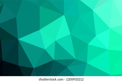 Light Green vector shining triangular backdrop. Modern abstract illustration with triangles. New template for your brand book.