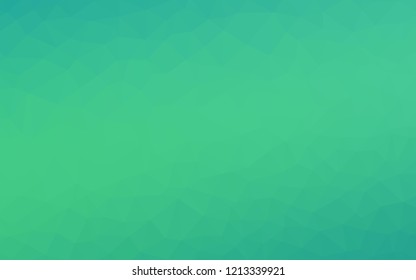 Light Green vector shining triangular layout. Colorful illustration in polygonal style with gradient. Textured pattern for your backgrounds.