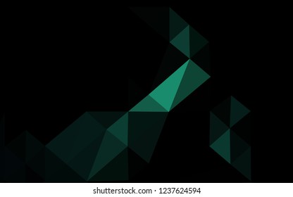 Light Green vector shining triangular template. Glitter abstract illustration with an elegant design. The best triangular design for your business.
