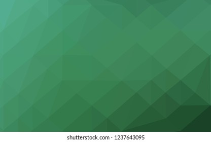 Light Green vector shining triangular template. Glitter abstract illustration with an elegant design. Completely new design for your business.