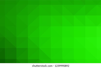 Light Green vector shining triangular cover. Glitter abstract illustration with an elegant triangles. New template for your brand book.