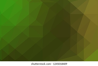 Light Green vector shining triangular template. A vague abstract illustration with gradient. Completely new design for your business.