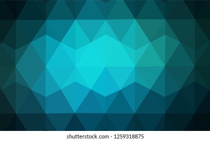 Light Green vector shining triangular backdrop. Shining polygonal illustration, which consist of triangles. New template for your brand book.
