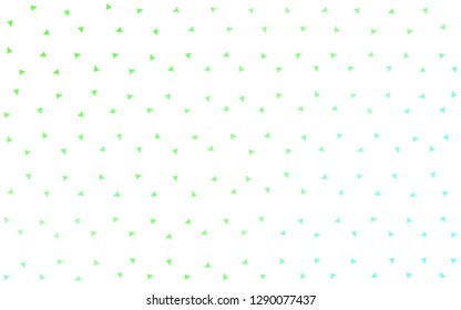 Light Green vector  shining triangular background. Creative illustration in halftone style with triangles. Best triangular design for your business.