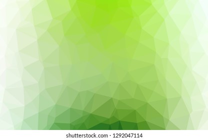 Light Green vector shining triangular background. Shining colored illustration in a Brand new style. Template for your brand book.