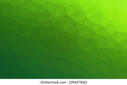 Light Green vector shining triangular template. A sample with polygonal shapes. Completely new template for your business design.