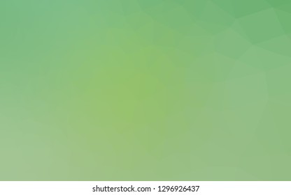 Light Green vector shining triangular background. Shining illustration, which consist of triangles. Textured pattern for background.