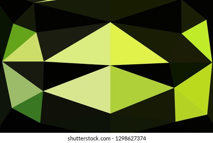 Light Green vector shining triangular background. A completely new color illustration in a vague style. Elegant pattern for a brand book.
