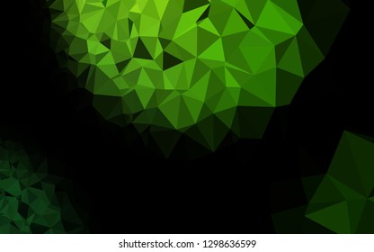Light Green vector shining triangular template. A sample with polygonal shapes. Elegant pattern for a brand book.