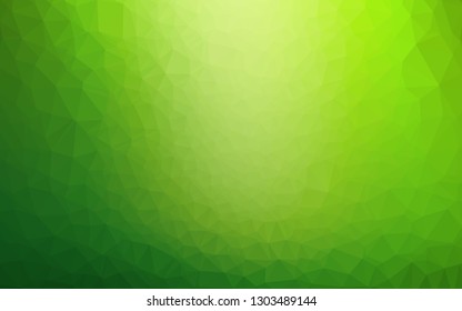 Light Green vector shining triangular template. A completely new color illustration in a vague style. The best triangular design for your business.