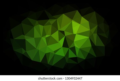 Light Green vector shining triangular background. A completely new color illustration in a vague style. The best triangular design for your business.