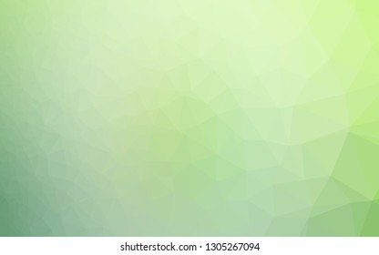 Light Green vector shining triangular template. Colorful abstract illustration with gradient. New texture for your design.