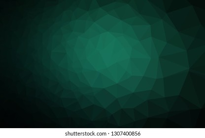 Light Green vector shining triangular background. A completely new color illustration in a vague style. Brand new design for your business.