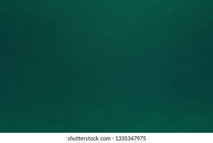Light Green vector shining triangular pattern. Creative illustration in halftone style with gradient. Completely new design for your business.