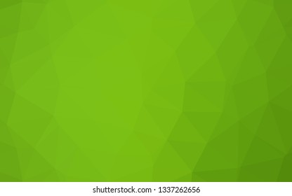 Light Green vector shining triangular pattern. An elegant bright illustration with gradient. Template for a cell phone background.