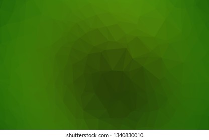 Light Green vector shining triangular template. A sample with polygonal shapes. Textured pattern for background.
