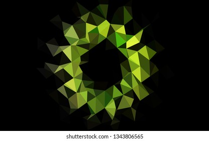 Light Green vector shining triangular background. Triangular geometric sample with gradient.  Triangular pattern for your business design.