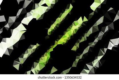 Light Green vector shining triangular template. A vague abstract illustration with gradient. The best triangular design for your business.