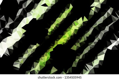 Light Green vector shining triangular pattern. A vague abstract illustration with gradient. Textured pattern for background.