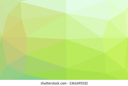 Light Green vector shining triangular pattern. A sample with polygonal shapes. Completely new template for your business design.