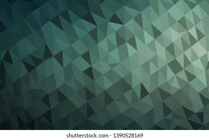 Light Green vector shining triangular pattern. Colorful illustration in abstract style with gradient. Brand new design for your business.