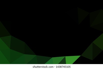 Light Green vector shining triangular pattern. Triangular geometric sample with gradient.  New texture for your design.