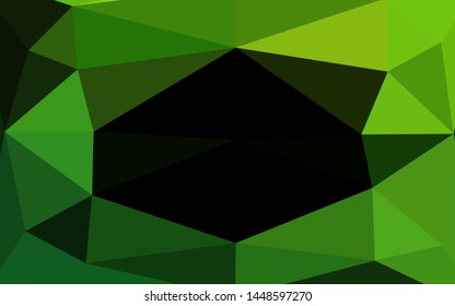 Light Green vector shining triangular background. An elegant bright illustration with gradient. The best triangular design for your business.