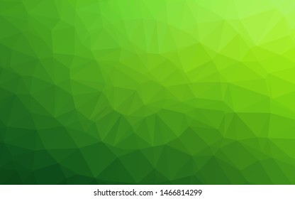 Light Green vector shining triangular background. A sample with polygonal shapes. Elegant pattern for a brand book.