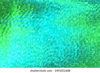 Light Green vector shining triangular layout. Shining colorful illustration with triangles. New template for your brand book.