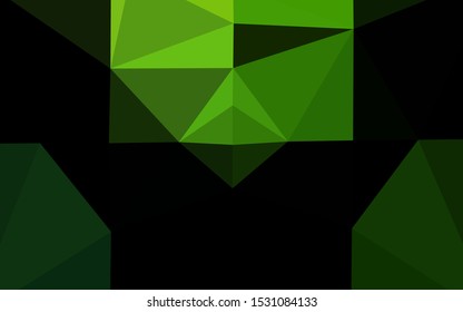 Light Green vector shining triangular background. A completely new color illustration in a vague style. Completely new template for your business design.