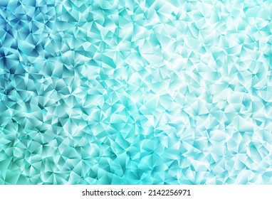 Light Green vector shining triangular background. Colorful illustration in abstract style with triangles. Triangular pattern for your design.