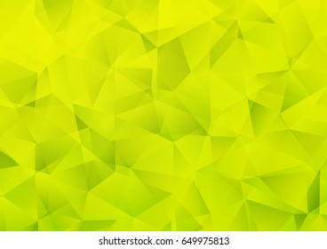Light Green vector shining triangular background. A sample with polygonal shapes. The template can be used as a background for cell phones.