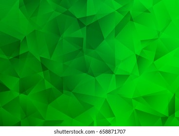 Light Green vector shining triangular template. Glitter abstract illustration with an elegant design. A completely new design for your business.