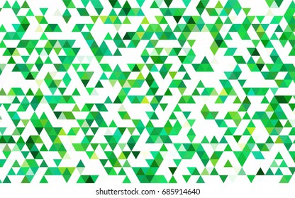 Light Green vector shining triangular pattern. A sample with polygonal shapes. The polygonal design can be used for your web site.