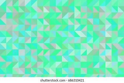 Light Green vector shining triangular template. Creative illustration in halftone style with gradient. A completely new design for your business.